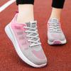 Women Casual Shoes Breathable Lace Up Walking Mesh Flat Shoes Women Tennis Pink Black White Sneakers