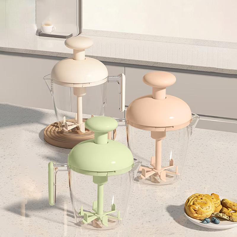 Egg Beater Hand Mixer Semi-Automatic Egg Whisk Milk Frother Handheld Egg Mixer Manual Press-type To Beat Egg Whites Baking Tool