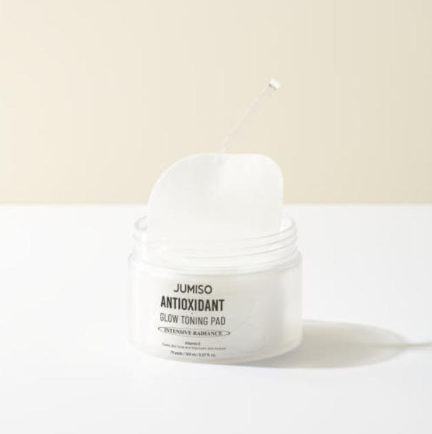 JUMISO Antioxidant Glow Toning Pads 70pcs – Hydrating & Brightening Care