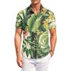 Men's Casual Loose Fit Hawaiian Print Short Sleeve Shirt Lightweight Button Down Summer Beach Shirt for Outdoor Activities