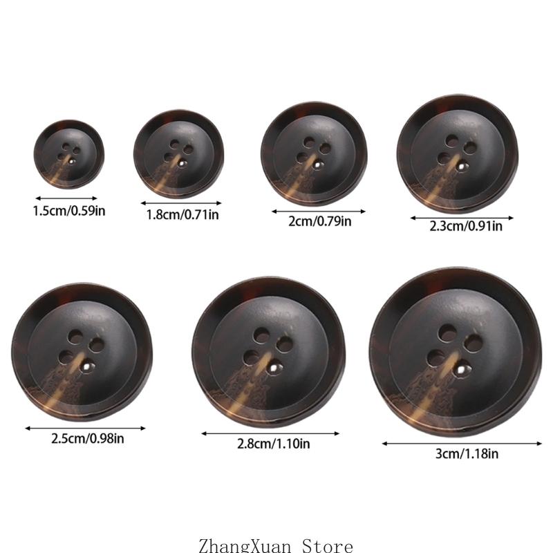 3XUF 70 Pcs Craft Buttons Round Buttons 4 Holes Buttons Resin Buttons Coat Buttons Shirt Buttons for DIY Handmade Clothes