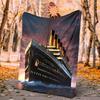 Titanic Flannel Blanket Soft Warm All-Season Throw, Design for Camping, Car Travel, Hiking Sofa, Bed, Office Perfect Gift for Parties