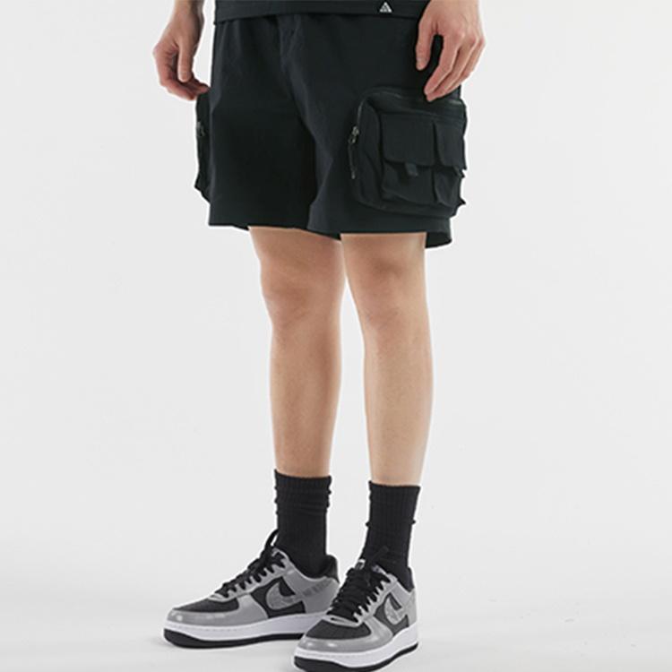 Nike ACG Embroidered Logo Lacing waterproof Multiple Pockets Shorts Black Men's DH8348-010