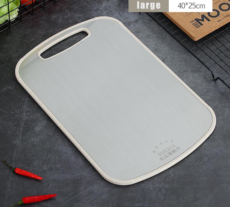304 Edelstahl Schneidebrett Schimmelresistent Heimküche Lebensmittel Ergänzungspaneel Obst Rollnudel Schneidebrett Teigbrett