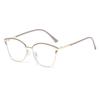 Fashion Metal-Frame Plain Glasses Women's INS Style High-Definition Blue-Light-Blocking Glasses Men's Goggles Eye Protection