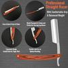 Premium Stainless Steel Straight Edge Barber Razor: Sharp, Folding, Professional Manual Shaver for Precision Beard Shaving