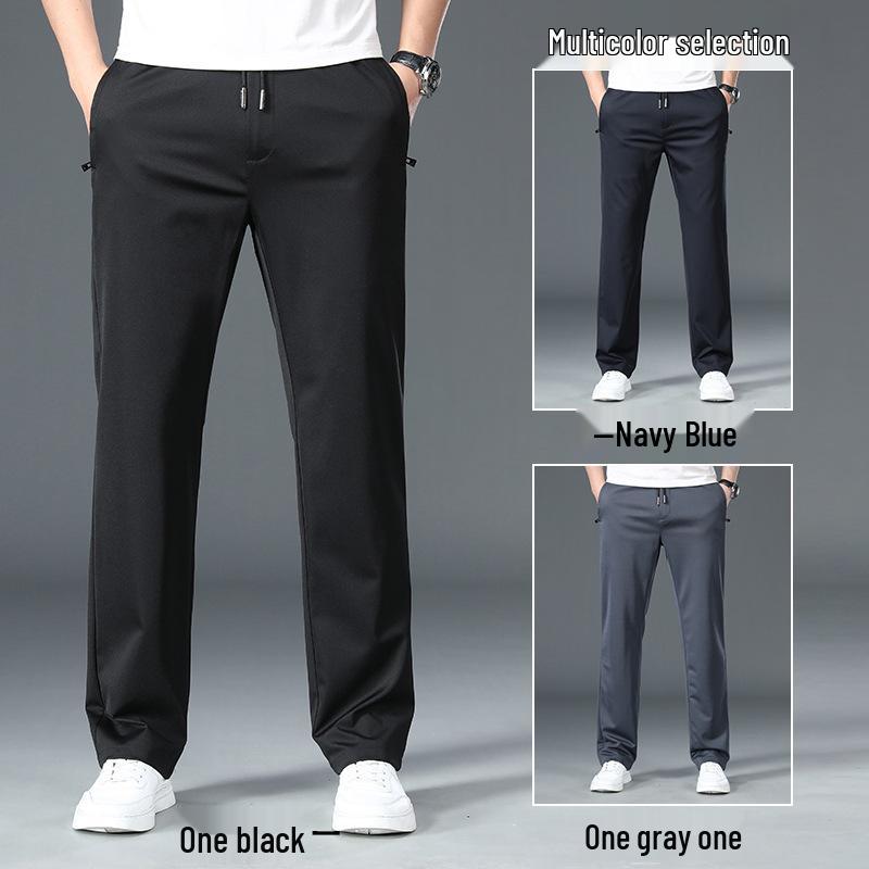 Herren Hohe Elastizität Dicke Lässige Jogginghose - Herbst/Winter Locker Gerades Bein mit Elastischem Bund, Hoher Taille und Ideal für Mittelalterlichen Komfort.