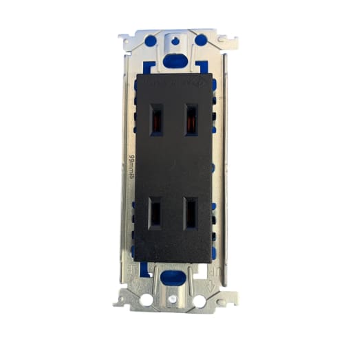 Panasonic Embedded Double Outlet with Metal Frame Black WTL1502B