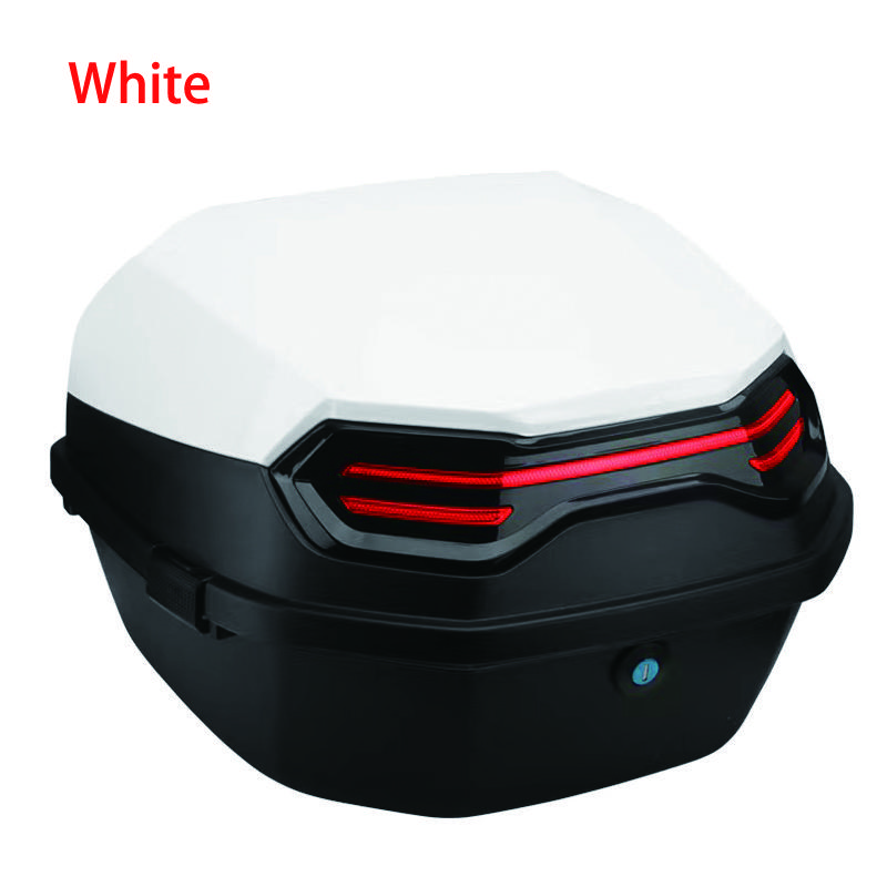 Universal Motorcycle Rear Tail Trunk Lockable Carrier Waterproof Storage Case With Mounting Hardware For Full Helmet Storage