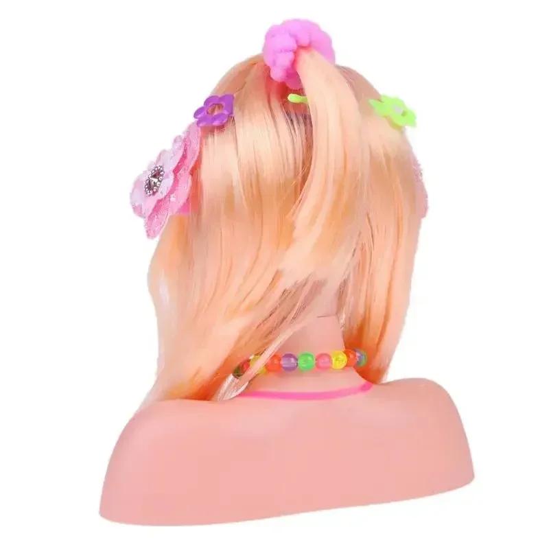 Fun Half Body Makeup Hairstyle Doll Mannequin Head Pretend Play Princess Dressing Engaging Learning Toy Beautiful Girls