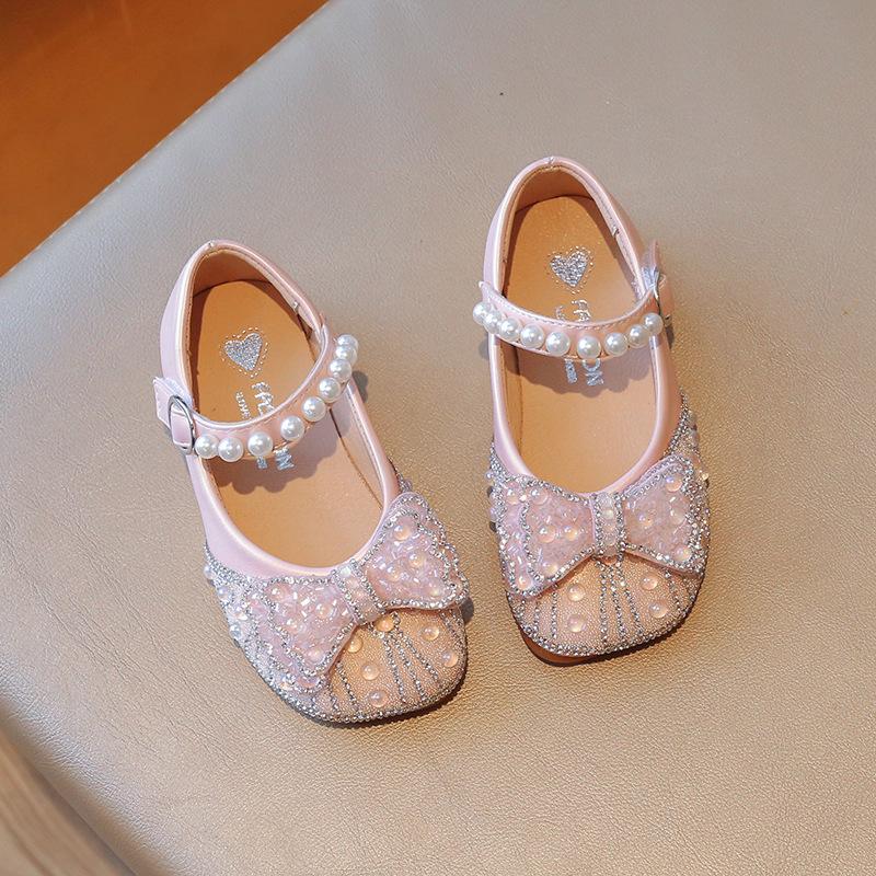 Girls Rhinestone Princess Shoes Spring New Kids Dance Shoes