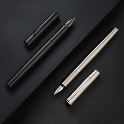 Jinhao 35 Stainless Steel Fountain Pen - Versatile Writing Instrument for Students, Professionals, and Calligraphy Enthusiasts.