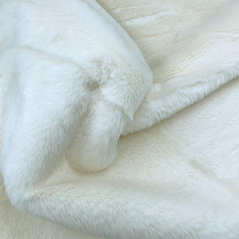 10mm Thickened Imitate Rabbit Fur Plush Fabric Thickened Polyester Artificial Wool Doll Cotton Doll Material Decorative Fabric