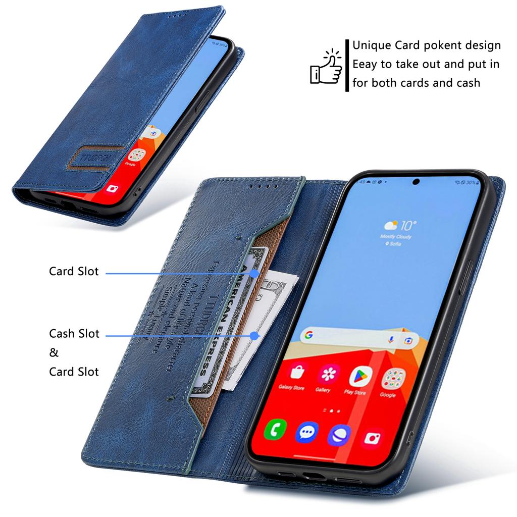 TTUDRCH Style 007 For Samsung Galaxy A17 5G/A17 4G/A26 5G Leather Case RFID Blocking Wallet Stand Phone Cover
