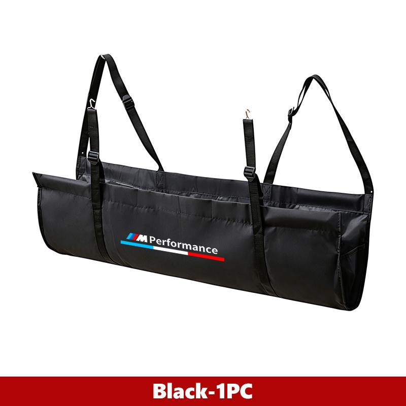 Car Rear Seat Back Storage Bag Multi-Pocket Auto Trunk SUV Organizer For BMW Performance M Alpina E71 E83 F30 M6 F01 F20 X1 X2 pdcr06