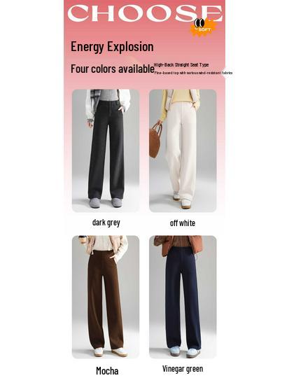 

Five White Geese Women s Velvet-Lined Wool Warm Sun Narrow Straight-Leg Pants - Autumn/Winter Collection 2XL (63-70 kg)