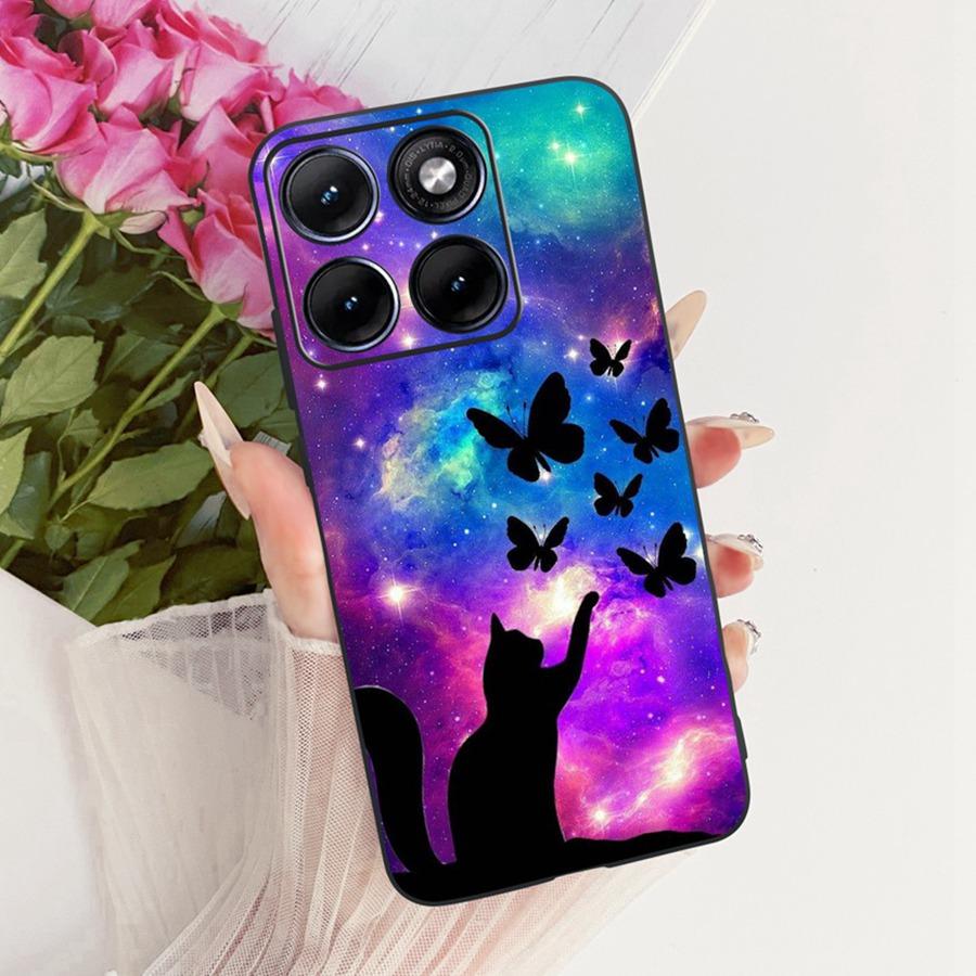 Fashion Painted Shell for Motorola Edge 70 Fusion Case Eedge70 Fusion Soft Silicone Black Cover for Moto edge 70fusion Capa