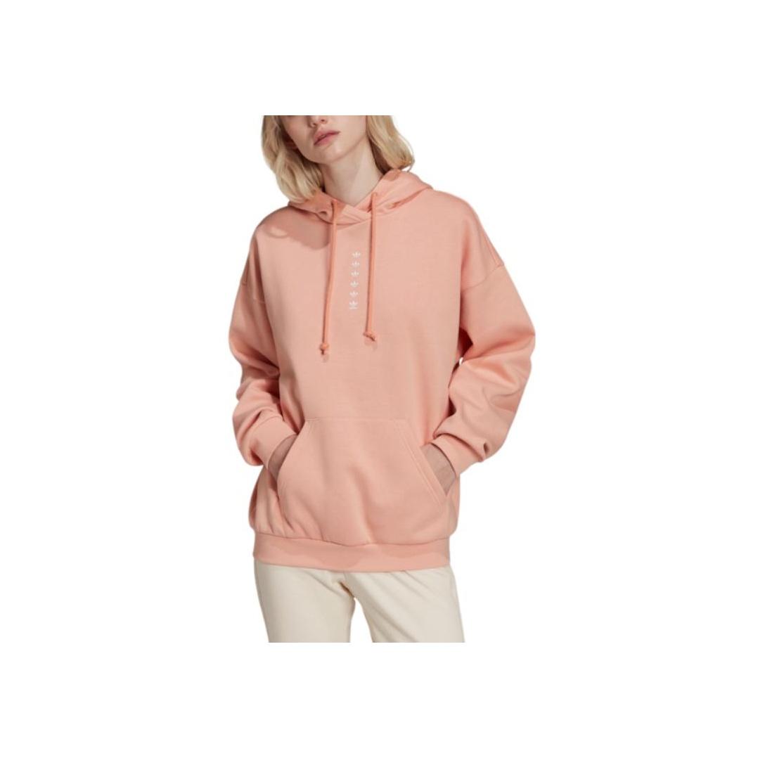 

Adidas Оригинальные женские толстовки с капюшоном и карманами-кенгуру с логотипом, розовые HC1672 XXS