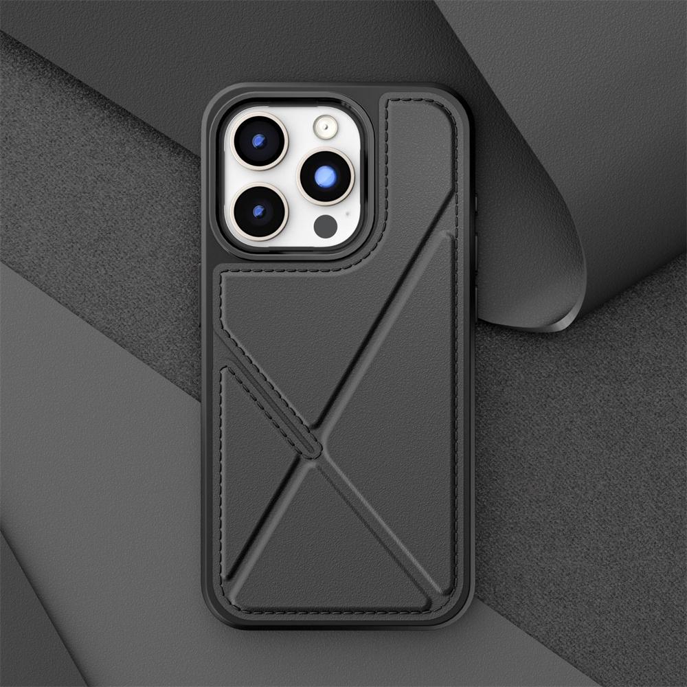 Foldable Kickstand Wallet Card Bag Holder Leather Case for 17 Air 16 15 14 13 12 Pro Max Plus 17Air 17Pro i17 Phone Cover