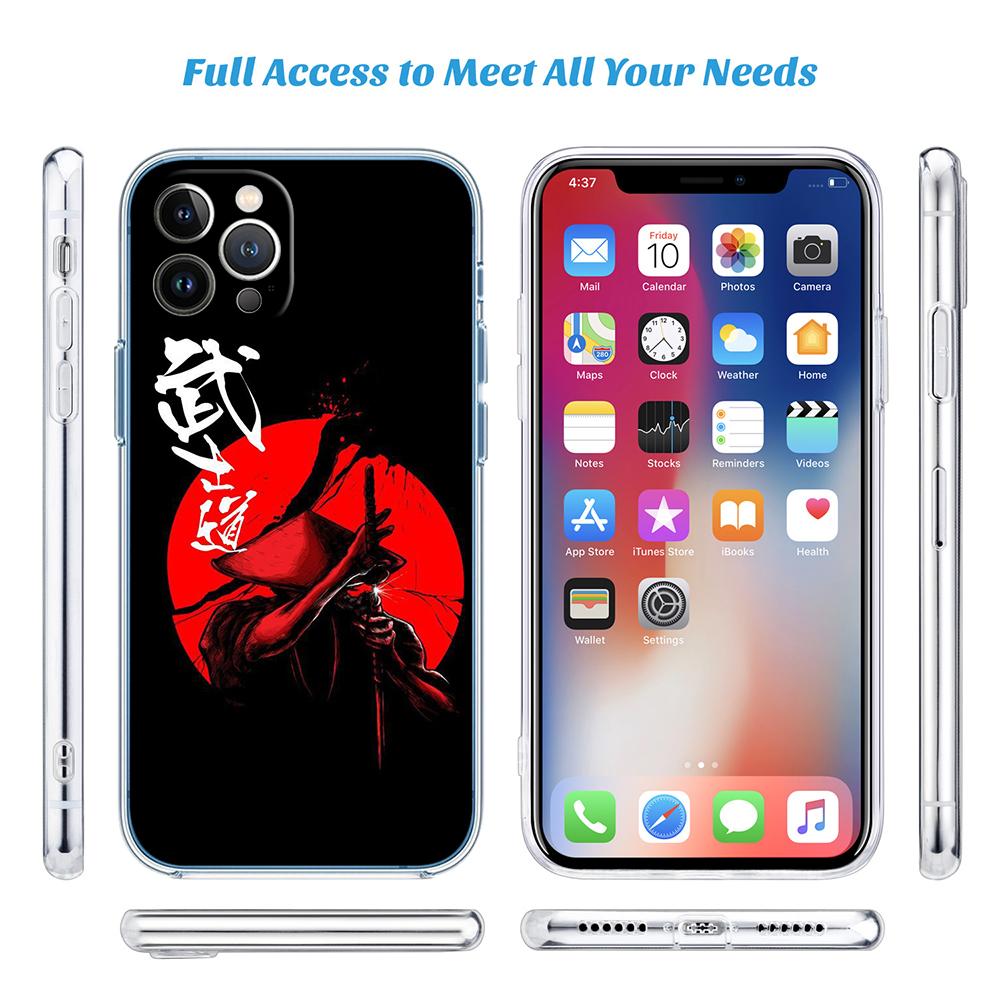 BF73 Japan Samurai Mask Case for Motorola Moto G10 G20 G30 G31 G32 G34 G35 G41 G42 G50 G51 G52 G55 G60 G60S G62 G71 G72 G75