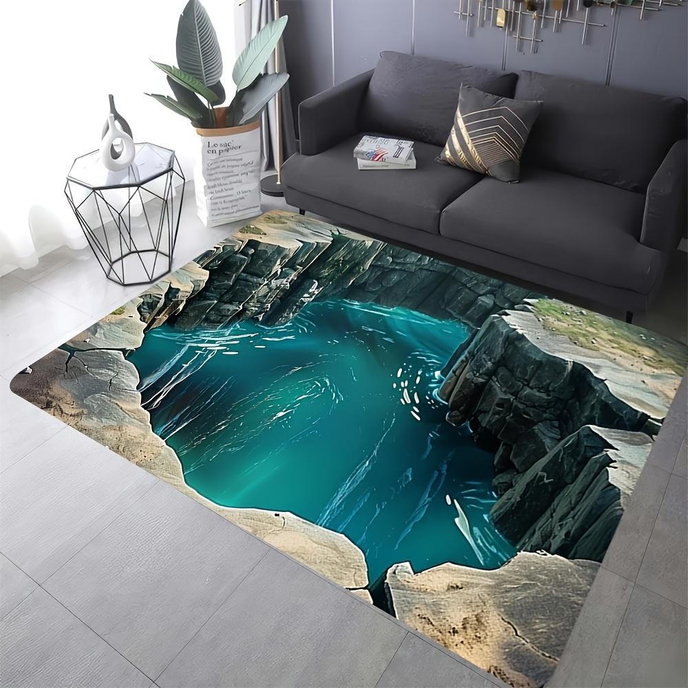 3D Optical Illusion Carpet - non-slip, lightweight, digitally printed floor mat for bedroom and living room decor