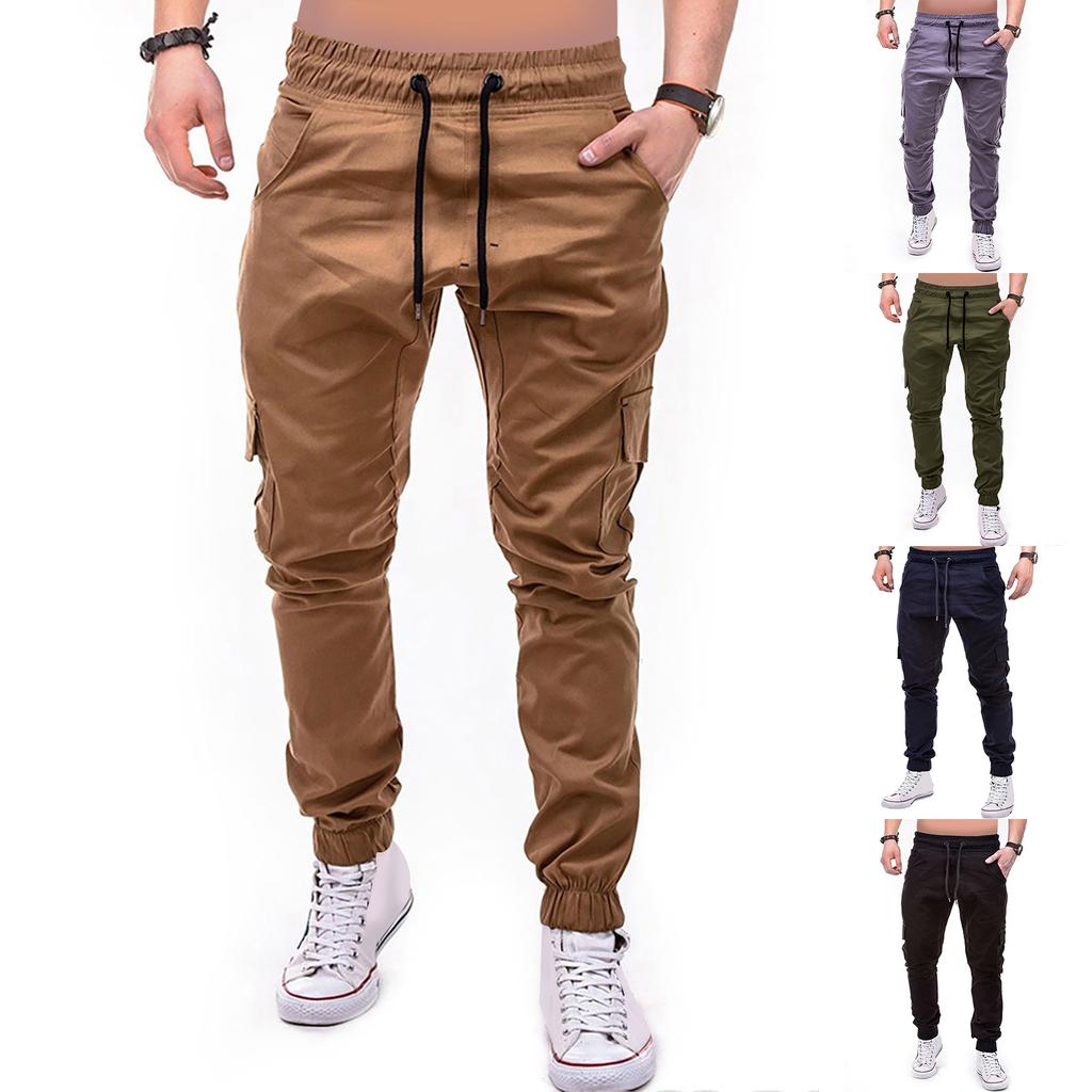 Модные мужские спортивные цветные повязки, повседневные свободные спортивные штаны на шнуровке