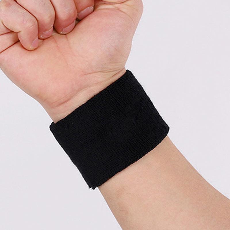 Nike Tennis, Basketball, And Fitness Wristbands Breathable Protective Black Cotton Basic Protective NNN04010OS