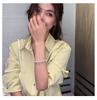 Korean Style Adjustable Freshwater Pearl & Zircon Beaded Coin Bracelet