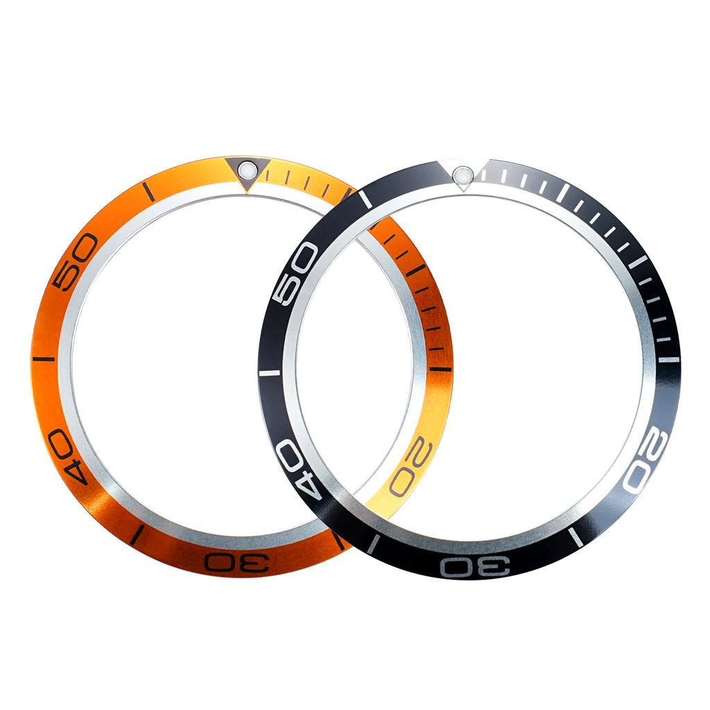 MOD 38×30.7MM 41×32.7MM Aluminum Watch Bezel Ring Embed Green Luminous Beads For Old Omega Seamaster 600 Series Mechanical Watch