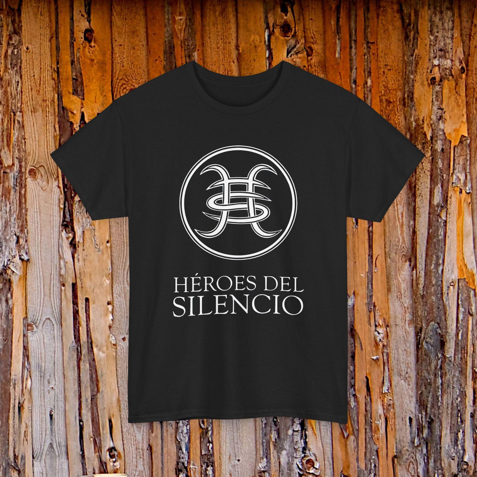 Heroes DEL Silencio Rock En Español Logo Tee | Music Shirt XL