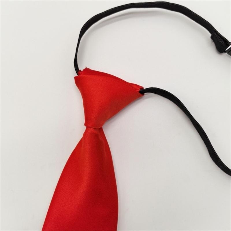 Soft Stretchable Kids Necktie Flexible Adjustment School Occasion Neck Tie For Children Uniform and Everyday Wear