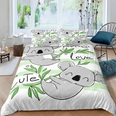 Phechion Cartoon Koala 3D Print Bedding Set Duvet Covers Pillowcases One Piece Comforter Bedding Sets Bedclothes Bed Linen K215