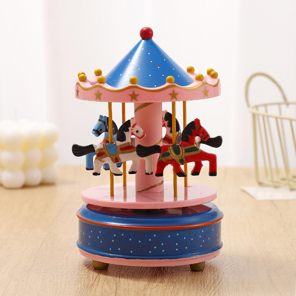 Sky City Carousel Music Box: Romantic European-Style Birthday Gift with Spire Clockwork