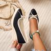Women's Wedge Heel High Heels with Bow Pointed Design