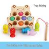 Magnetic Wooden Cat Fishing & Frog Game Toy for Kids