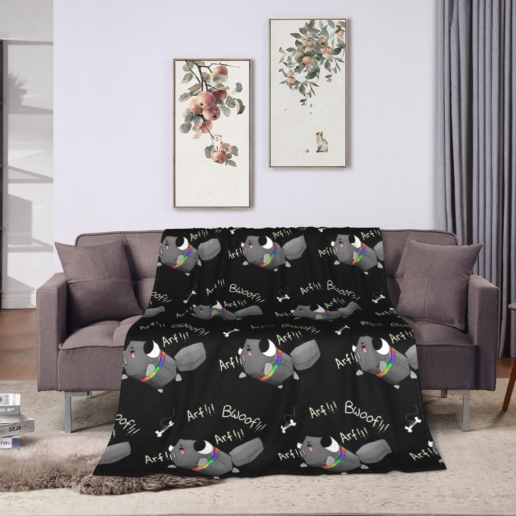 Pebble Dandys World Hra Deka Fleece Zima Přenosná Lehká Přehozová Deka na Lůžkoviny Cestování Plyšová Tenká Prošívaná Deka