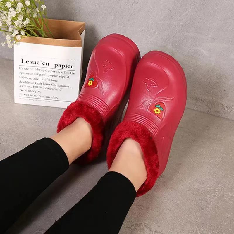 

Женские водонепроницаемые хлопковые туфли сохраняют тепло зимой, водонепроницаемые и нескользящие, плюс зимние сапоги, толстые бархатные высокие сапоги, размер обуви слишком маленький 36RU/CN37