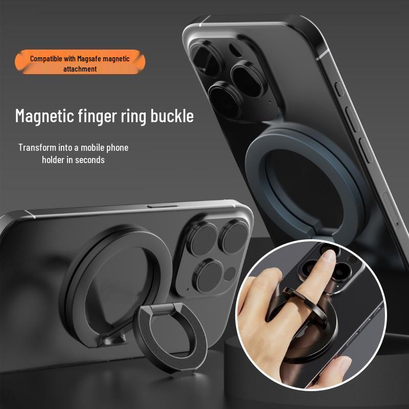 Magnetic Alloy Phone Stand: Multi-functional Desktop Holder for Universal Use
