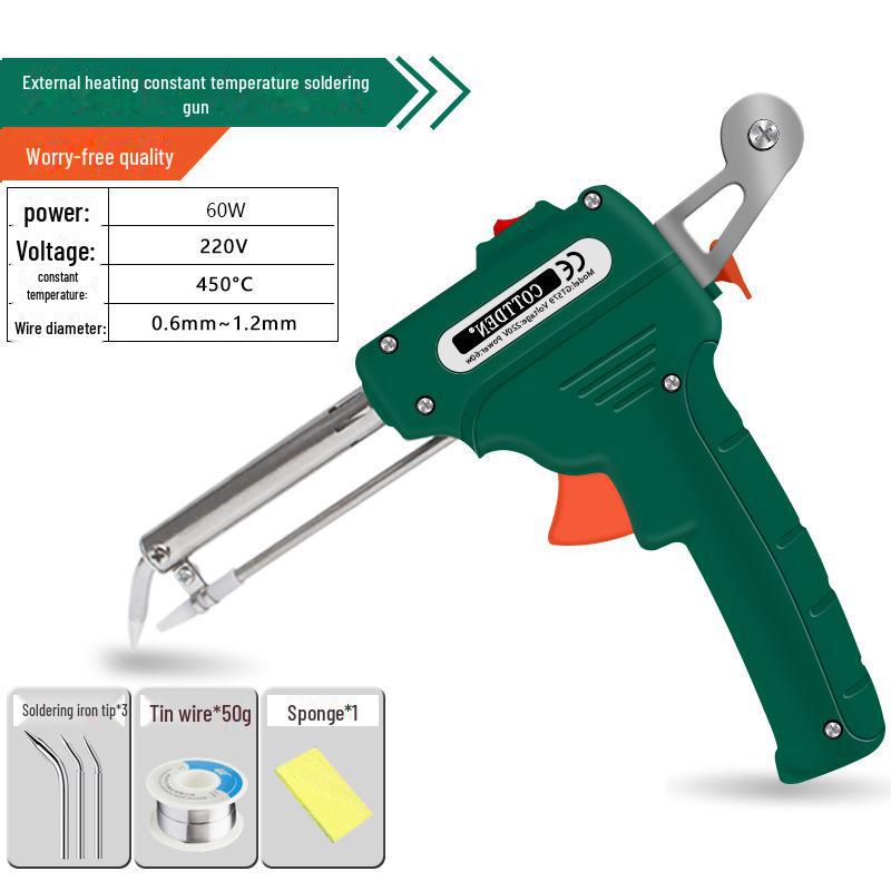 "Cross-Border Handheld Electric Soldering Gun with Automatic Tin Feeding, 60W, for External & Internal Heating"