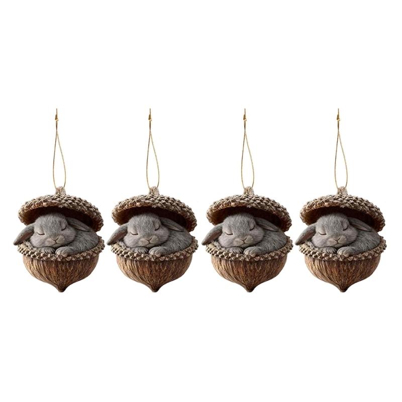 Acrylic Animal Ornaments Glossy Finish and Lightweighted for Christmas Tree Decors Festival Atmosphere Family Gatherings