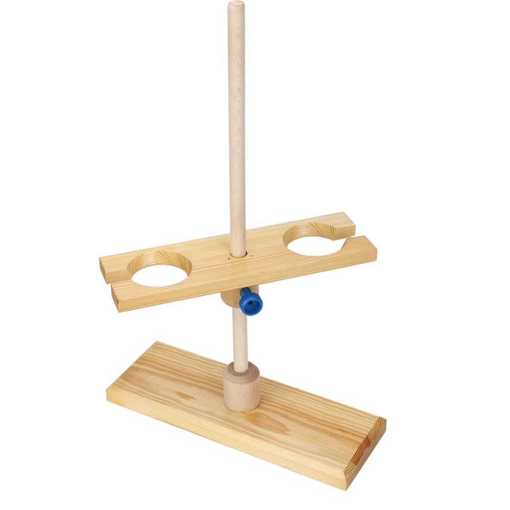 2 Hole Wood 2 Hole Funnel Rack 2 Hole Separatory Funnel Holder Funnel Stand Lab Analysis