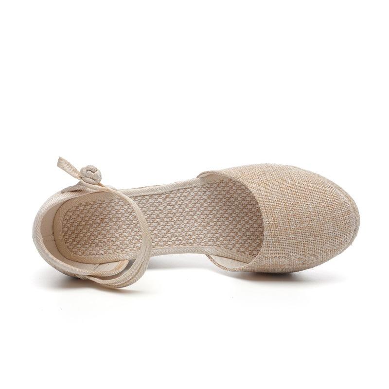 Vår Sommer Sko Dame Sko med hæl Dame Kilehæl Merke Dame Pumps Casual Dame Kiler 8cm Plus Size 42