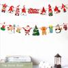 Merry Christmas Bunting Garland Xmas Tree Santa Claus Christmas Banners Snowman Paper Hanging Flags