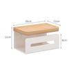 Paper Holder with Shelf Solid Wood Black White Aluminum Creative Kitchen Bathroom Toliet Paper Rack Storage Tissue Drawer Box