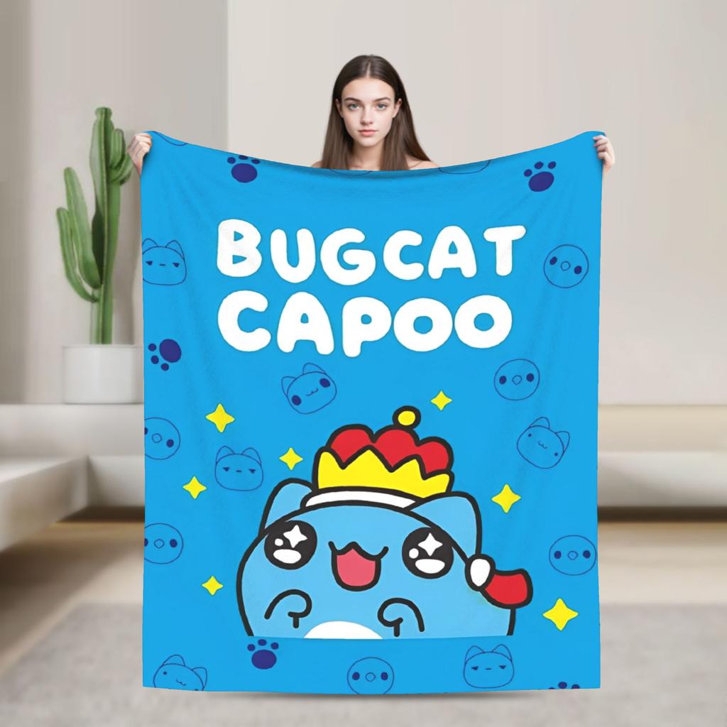 Bugcat Capoos Cartoon Blanket Quality Super Warm  Throw Blanket Winter Camping Couch Chair Comfortable Bedspread