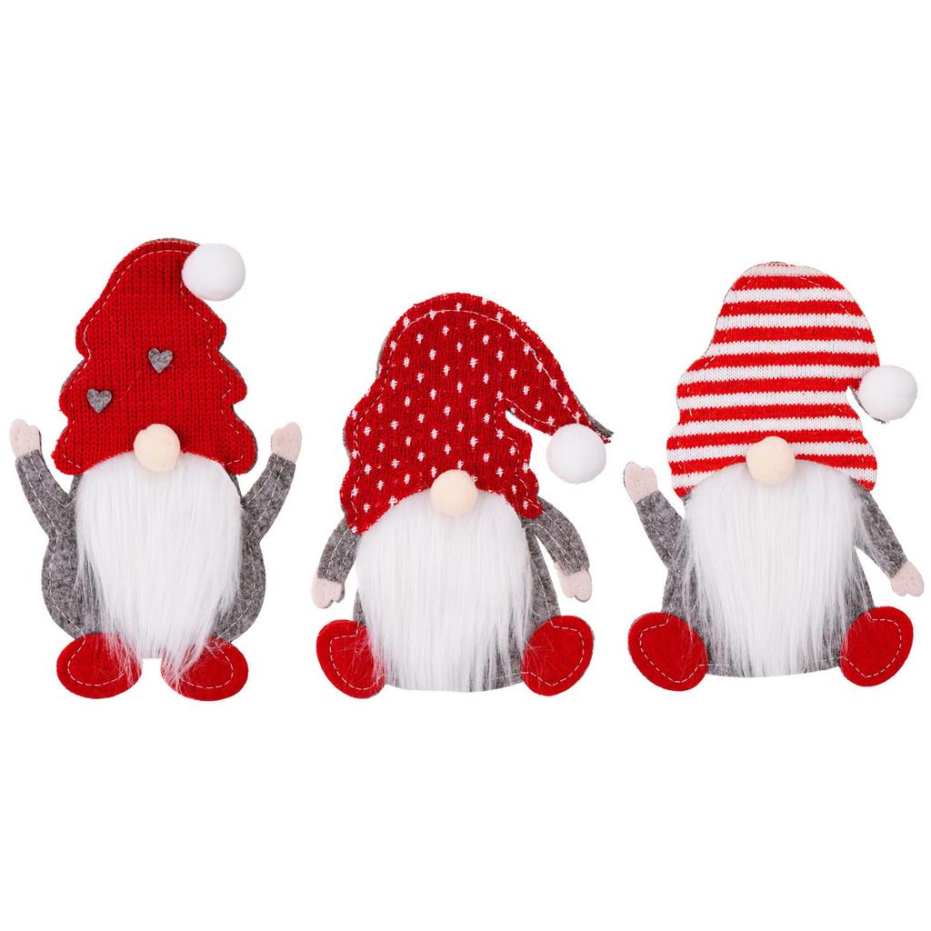 Christmas faceless doll knife and fork set with Rudolph table props and cloth - perfect for holiday entertaining!