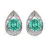 Jewelry Copper Bottom Gold Plated Simulation Rose Cut Color Treasure Earrings Earrings Women'S 10 * 10