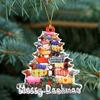Acrylic Book Christmas Tree Pendant 2D Parrot  Christmas Tree Ornaments  Home