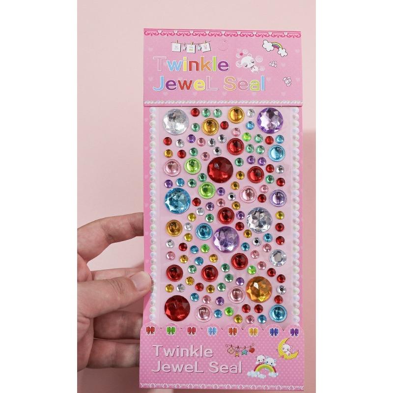 Large Love Diamond Sticker Ins 3D Korean Diamond Decorative Handbook Sticker