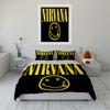 Nirvana Logo Black and Yellow Bedding Set Bedding Set (1 Duvet Cover, 2 Pillowcases, Duvet Not Included)
